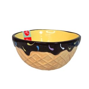 NEW Cherry Top Waffle Ice Cream Bowl